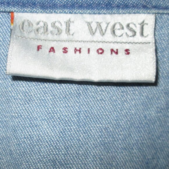 Women's denium jacket of East West Fashions with button up vest size M/L - Picture 2 of 12